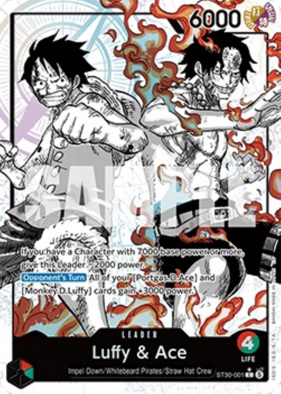 Luffy & Ace — Leader parallèle — ST30-001 — recto
