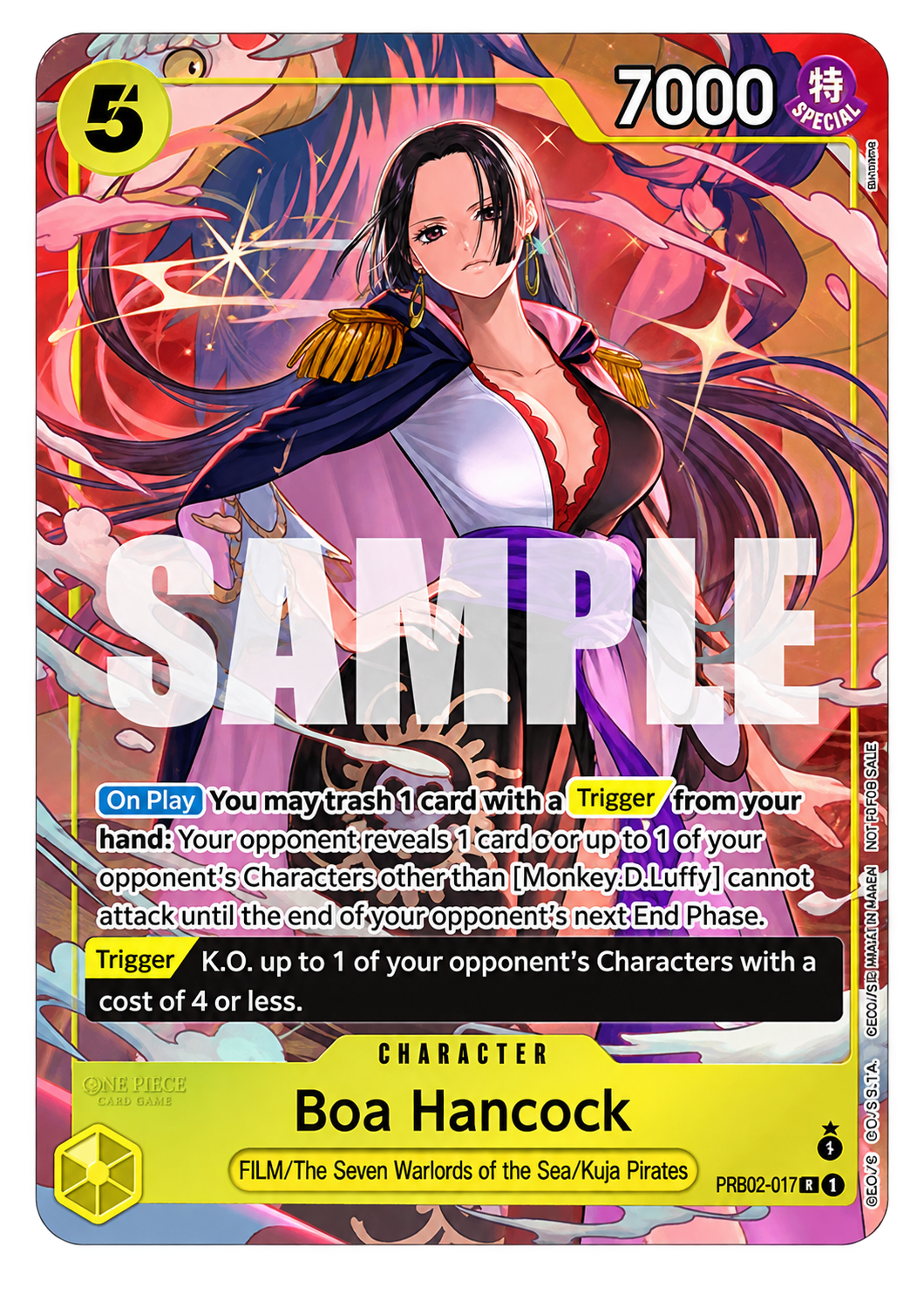 Boa Hancock PRB02-017 V.2 — visuel de référence ; carte vendue en français